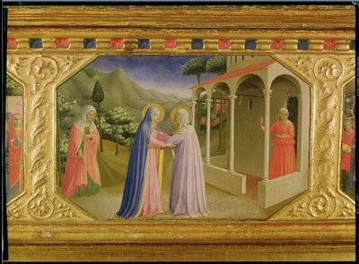 Heimsuchung, aus der Predella des Verkündigungsaltars von Fra Angelico